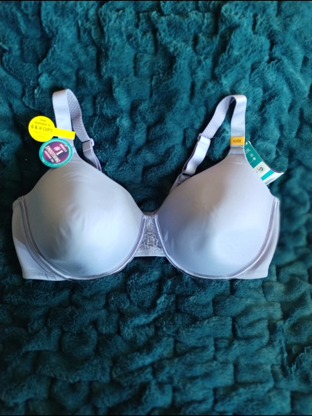Vanity Fair Beauty Back Bra 42DD Iris Flower Smooth Full Figure NWT
